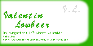valentin lowbeer business card